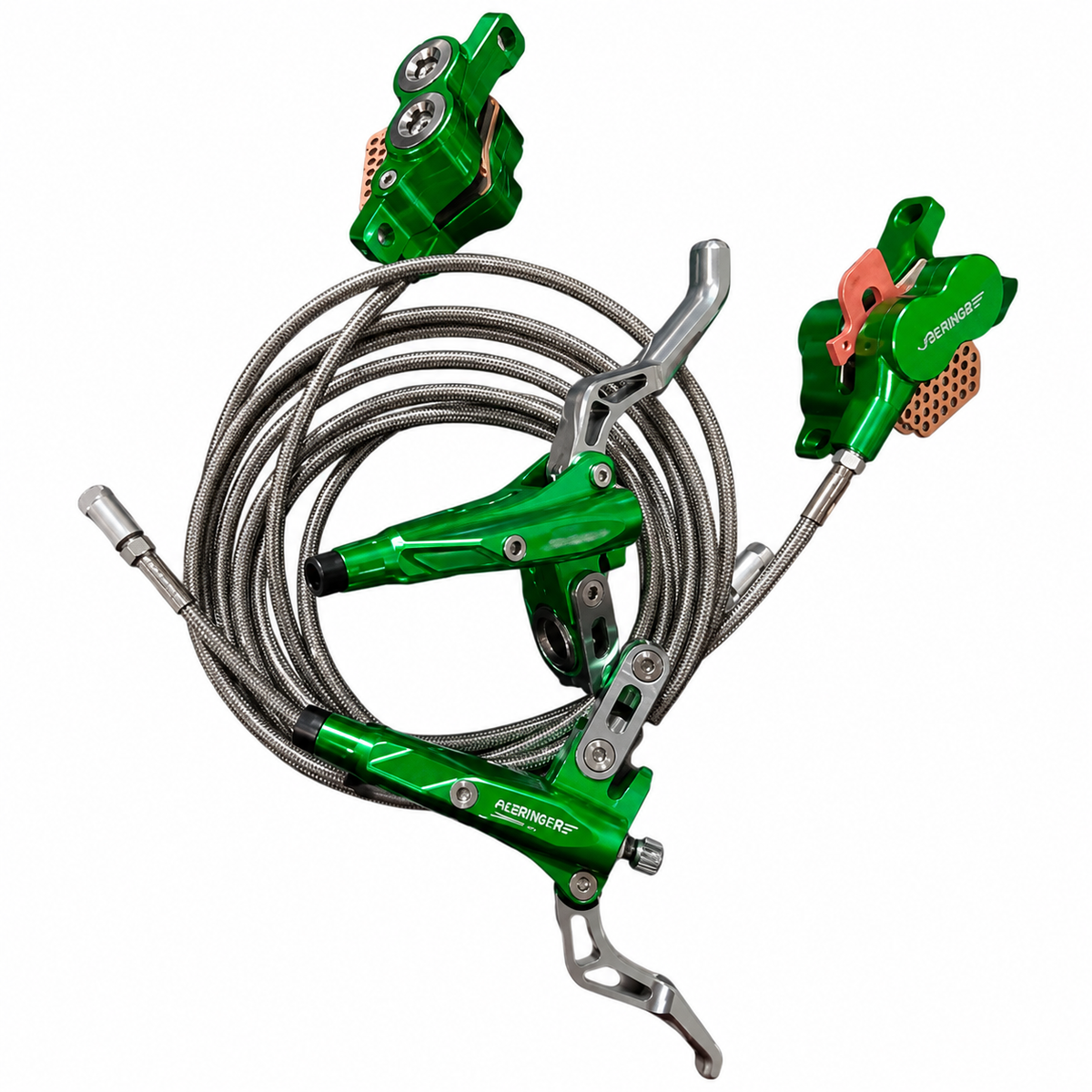 Universal Hydraulic Disc Brake Upgrade Kit with Cooling Fins for Electric Scooters & E-Bikes
