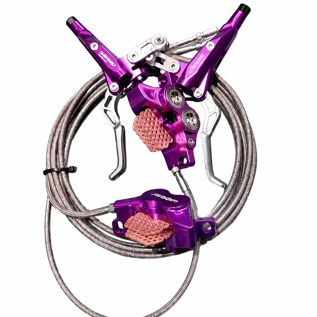 Universal Hydraulic Disc Brake Upgrade Kit with Cooling Fins for Electric Scooters & E-Bikes
