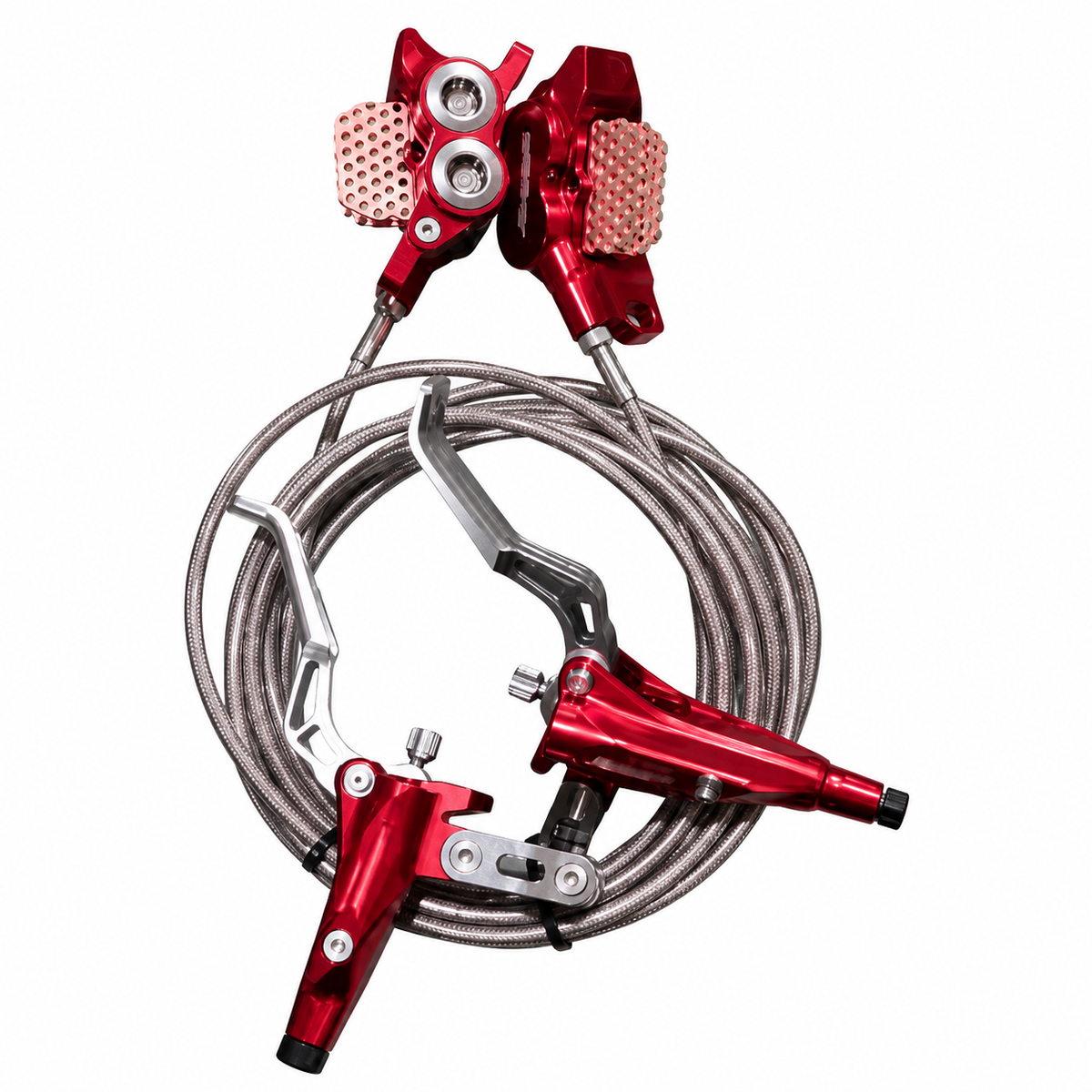 Universal Hydraulic Disc Brake Upgrade Kit with Cooling Fins for Electric Scooters & E-Bikes