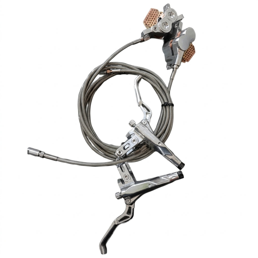 Universal Hydraulic Disc Brake Upgrade Kit with Cooling Fins for Electric Scooters & E-Bikes